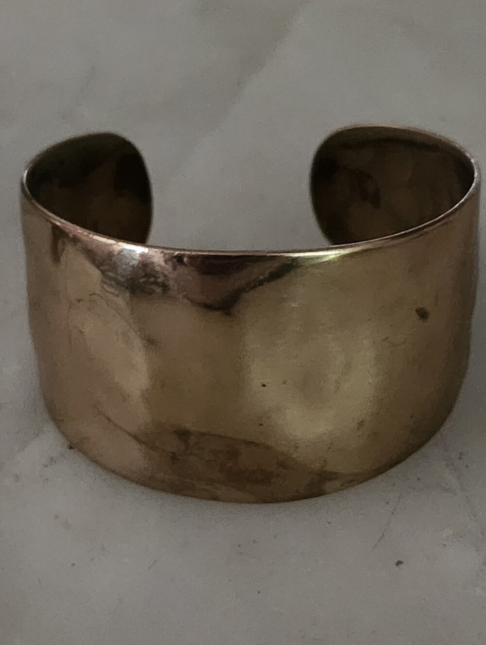 Vtg Brass Chunky Wide Cuff Bracelet 1.5 Inch Thick